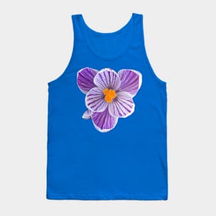 Stripy Purple Crocus Tank Top